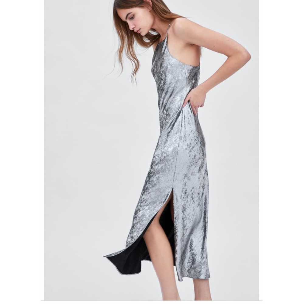 NEW! Zara Metallic Party Dress